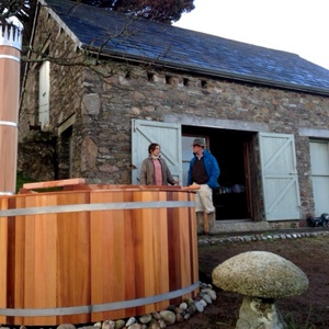 Pre-loved hot tub at its new home in Devon, March 2014